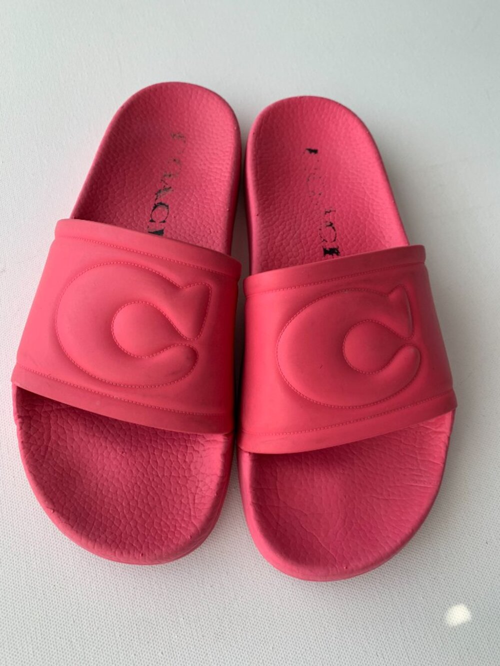 COACH Ulla Rubbler Slide Confetti Pink Size 6 - Picture 6 of 6